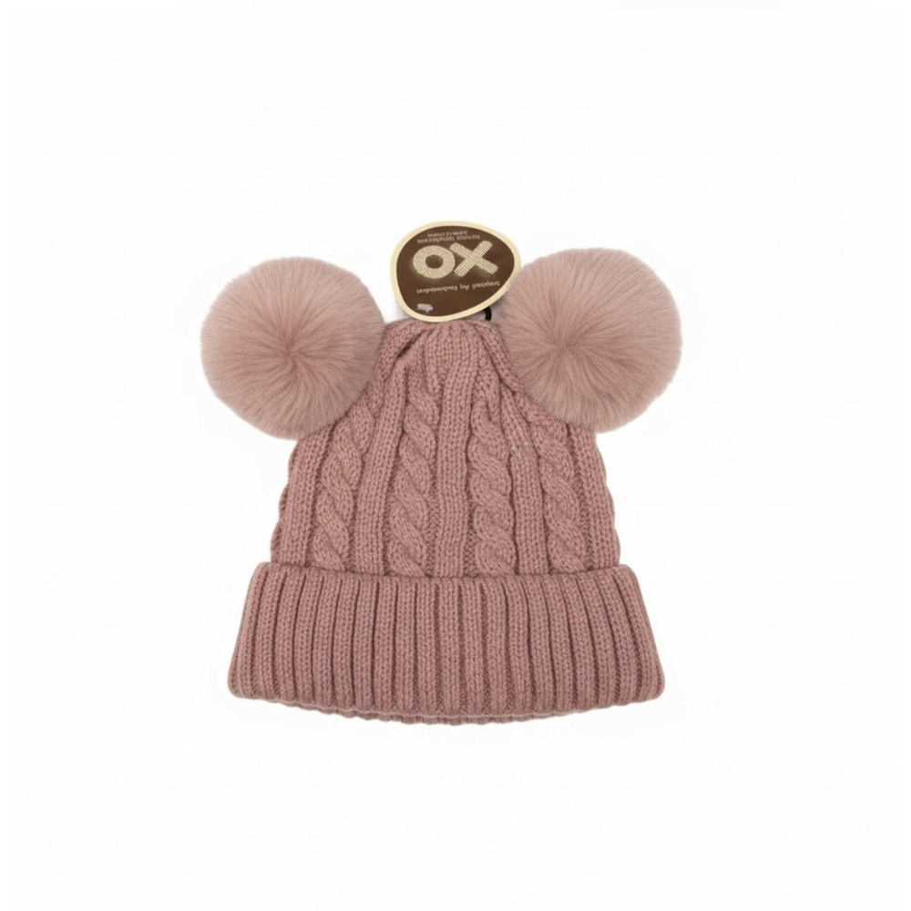 Magic Collection Kids Cable Knit 2 Pom Beanie - Assorted - Beauty Exchange Beauty Supply