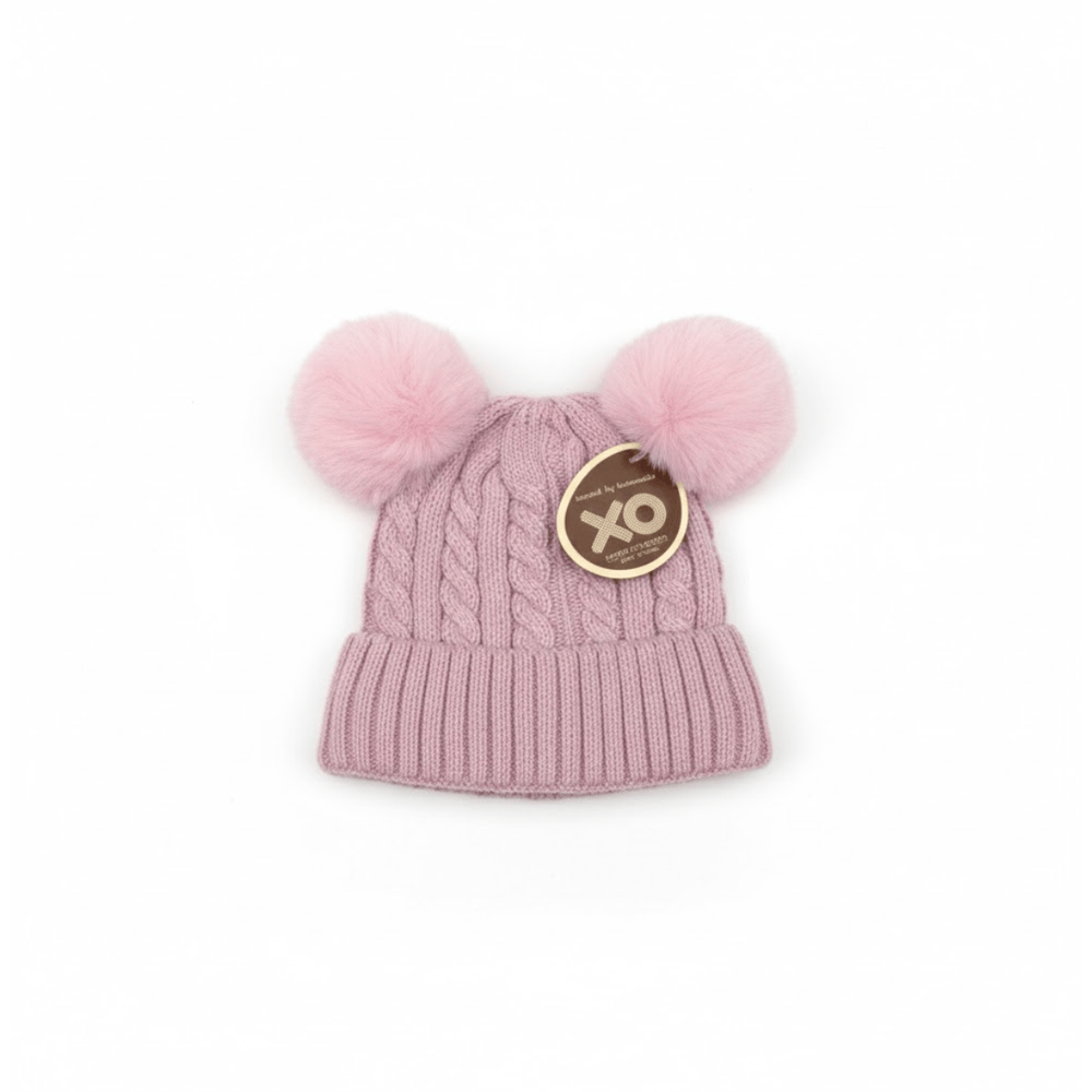 Magic Collection Kids Cable Knit 2 Pom Beanie - Assorted - Beauty Exchange Beauty Supply