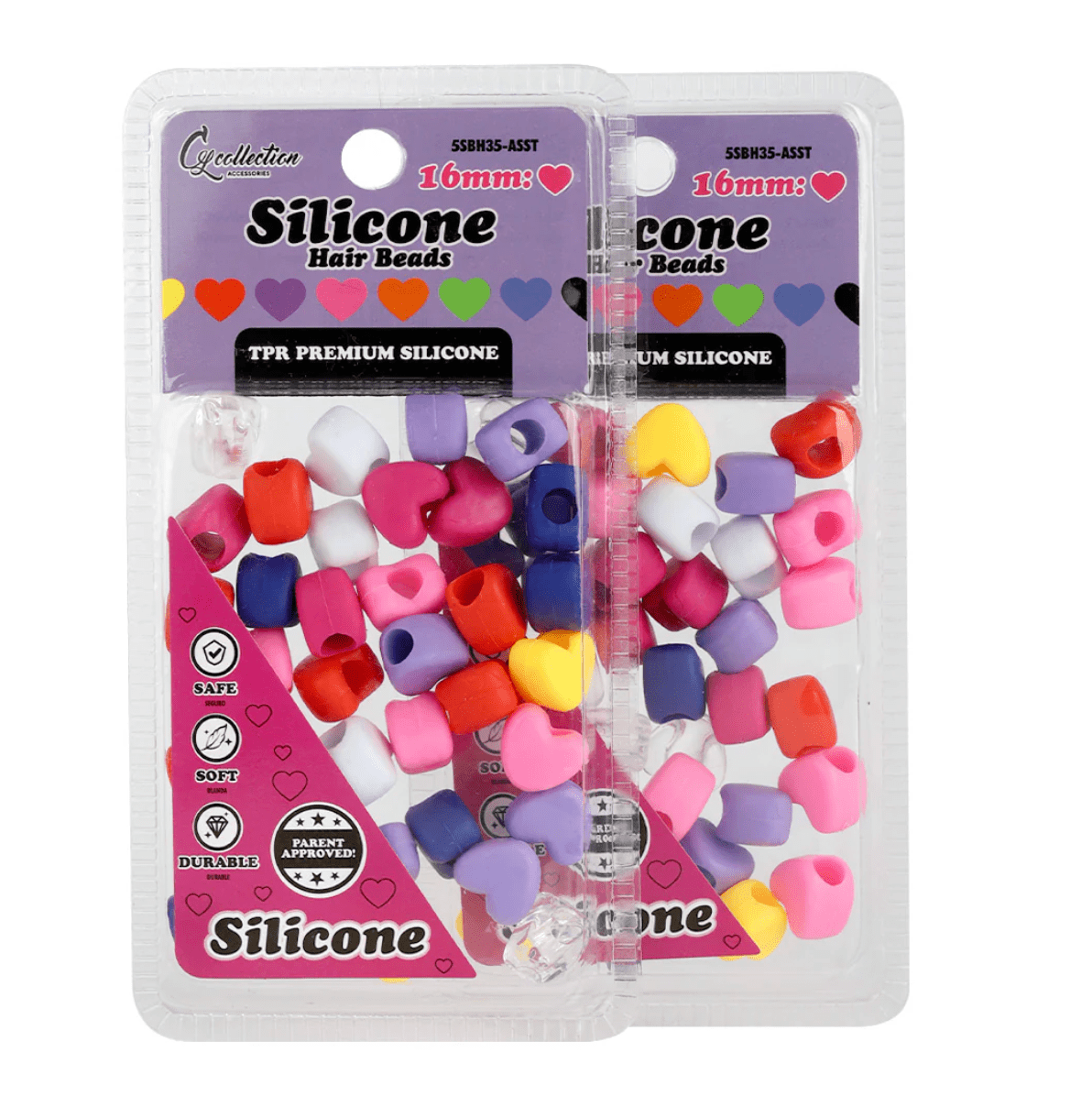 Magic Collection Silicone Hair Beads Heart – 16mm - Beauty Exchange Beauty Supply