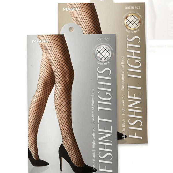 Magic Collection Small Hole Fishnet Tights, One Size / Black