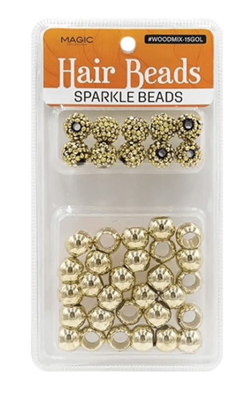 Magic Collection Sparkle Hair Bead Mix Golden or White - Beauty Exchange Beauty Supply