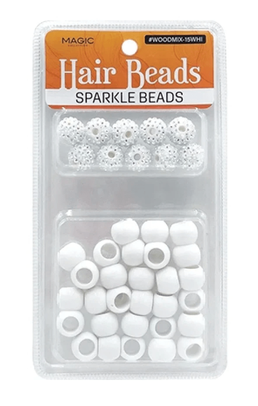 Magic Collection Sparkle Hair Bead Mix Golden or White - Beauty Exchange Beauty Supply