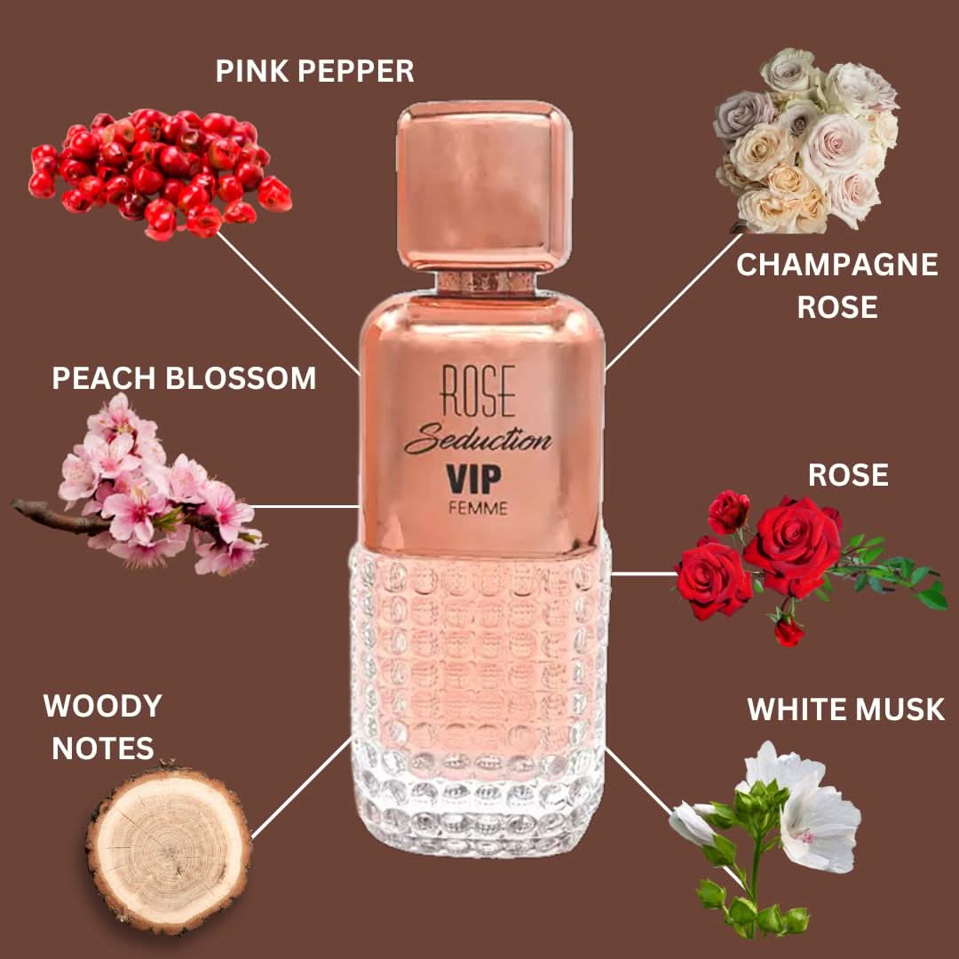 Maison Alhambra Rose Seduction VIP Pour Femme Eau De Parfum Spray – 3.