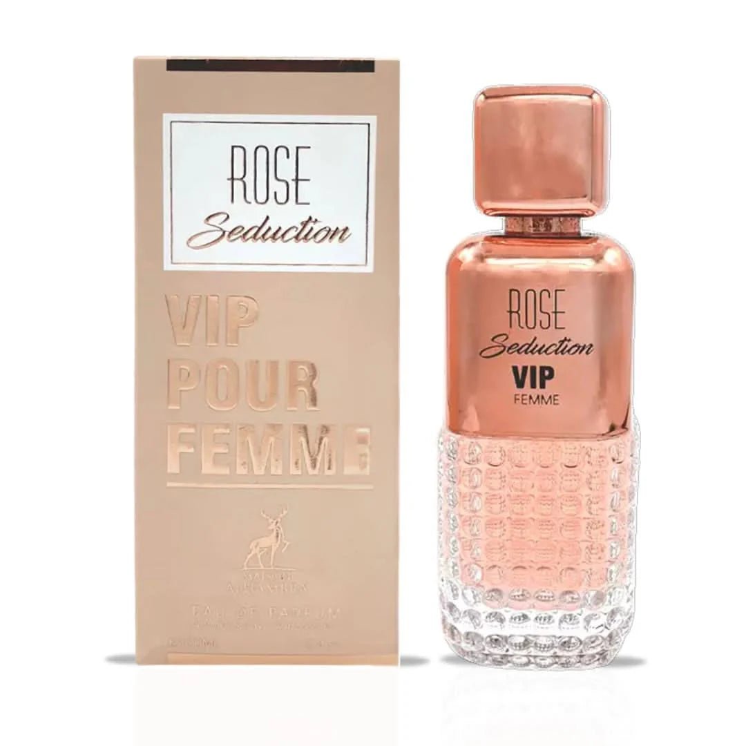 Maison Alhambra Rose Seduction VIP Pour Femme Eau De Parfum Spray – 3.4oz - Beauty Exchange Beauty Supply