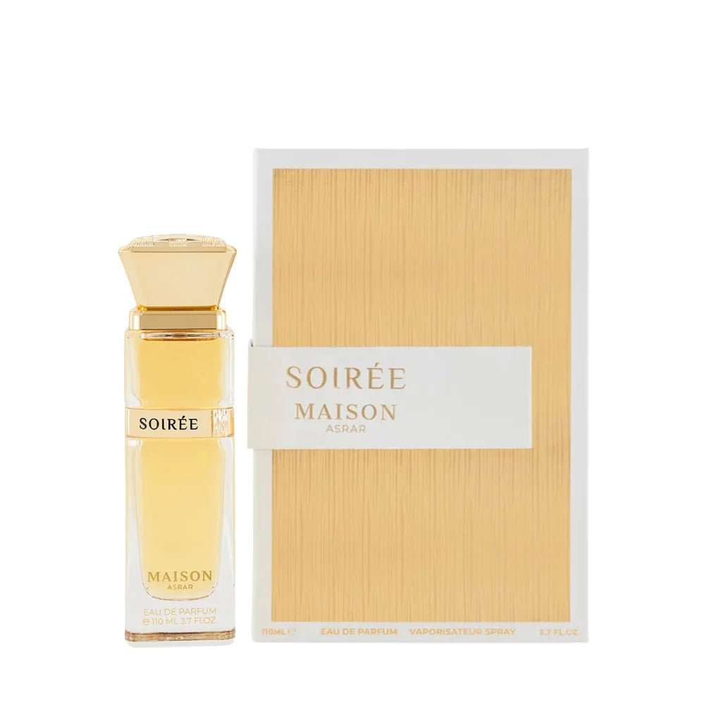 Maison Asrar Soirée Eau de Parfum Spray – 110 ml / 3.7 fl oz - Beauty Exchange Beauty Supply
