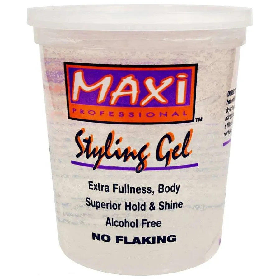MAXI Styling Gel [Clear] – Superior Hold, Shine & Fullness – 8oz / 16oz / 32oz - Beauty Exchange Beauty Supply