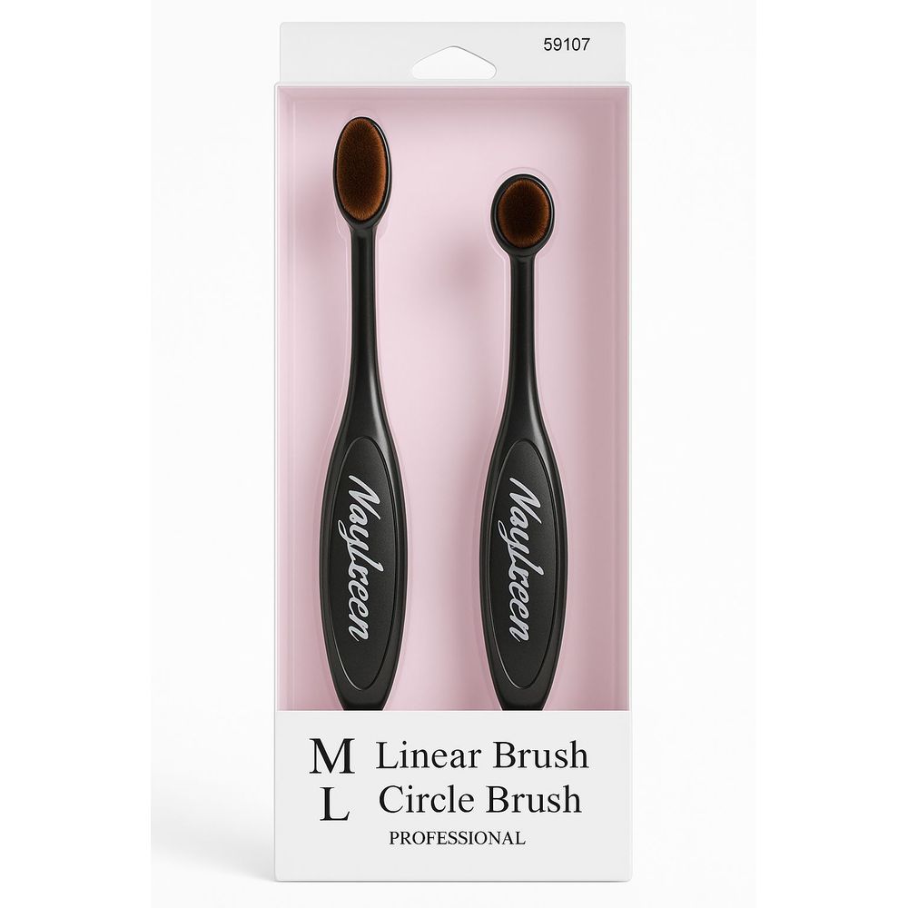 May Queen Dual Makeup Brush Sets – Linear & Circle Brushes for Precision and Blending | 06 & 07 Variants - Beauty Exchange Beauty Supply