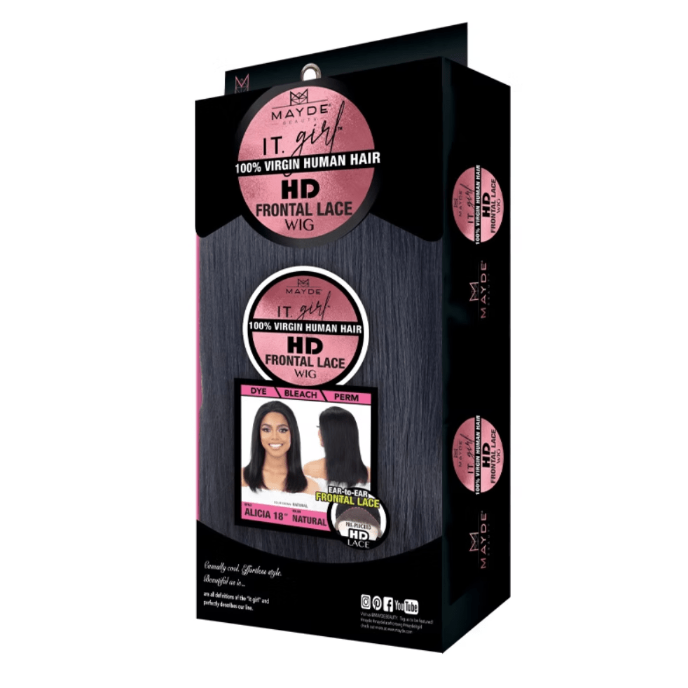 Mayde Beauty It Girl HD Lace Wig Human Hair 18" – Alicia - Beauty Exchange Beauty Supply