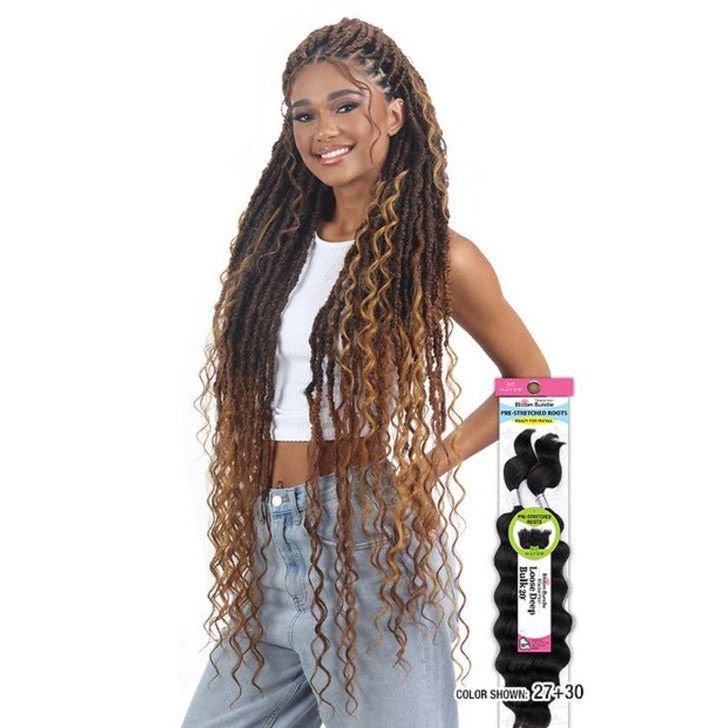 Mayde Beauty Synthetic Bloom Bundle Weave – Loose Deep Bulk 20" | Soft, Lightweight, Tangle - Free | For Braids, Crochet & Boho Styles - Beauty Exchange Beauty Supply