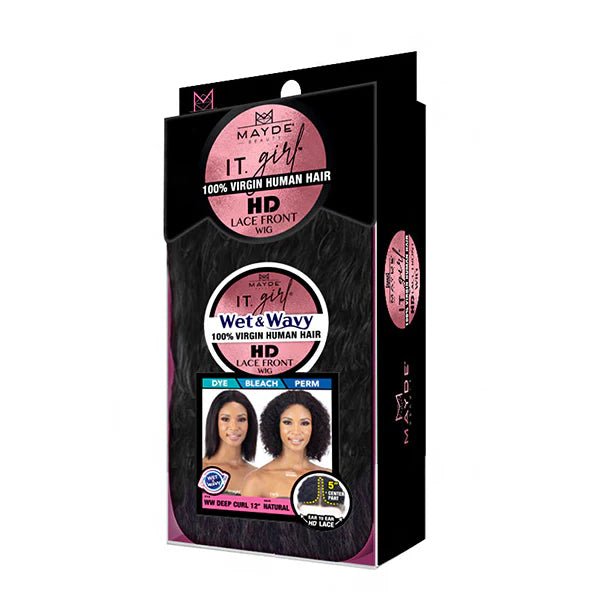 Mayde IT Girl HD Wet & Wavy Wig – Deep Curl 12" - Beauty Exchange Beauty Supply