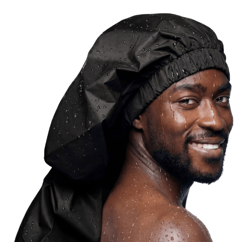Men's Adjustable Satin Shower & Conditioning Cap – Hair Protection Cap - Beauty Exchange Beauty Supply