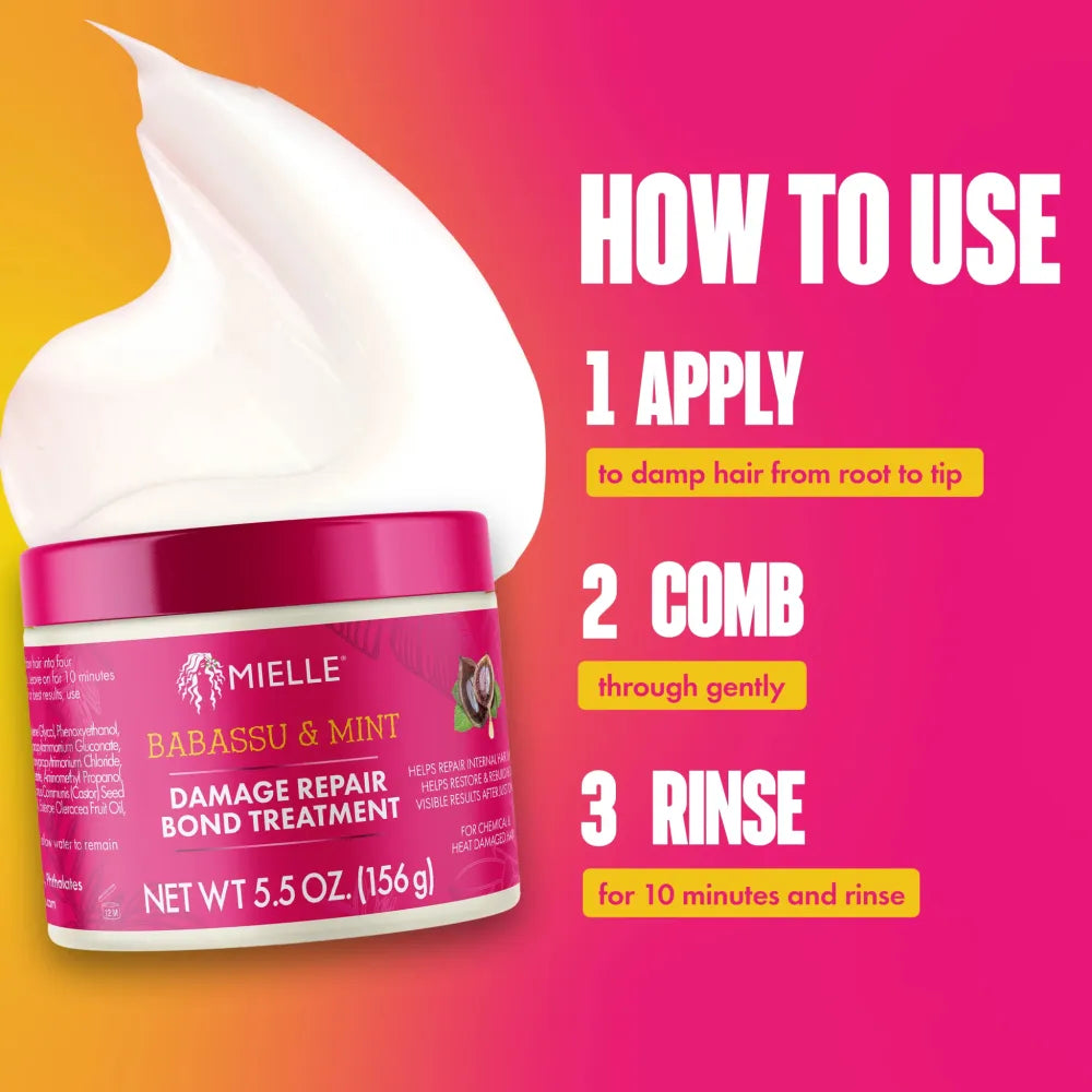 Mielle Babassu & Mint Bond Treatment – 5.5oz - Beauty Exchange Beauty Supply