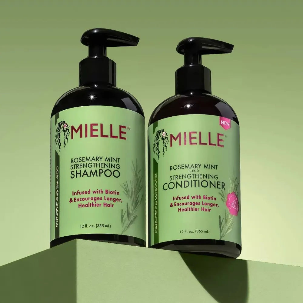 Mielle Rosemary Mint Strengthening Shampoo & Conditioner – 20 fl oz - Beauty Exchange Beauty Supply