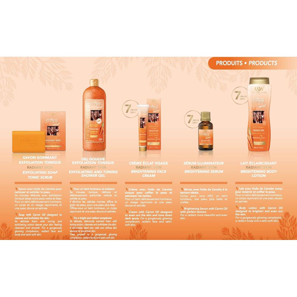 Miss White Carrot Radiant Lotion – 500ml - Beauty Exchange Beauty Supply