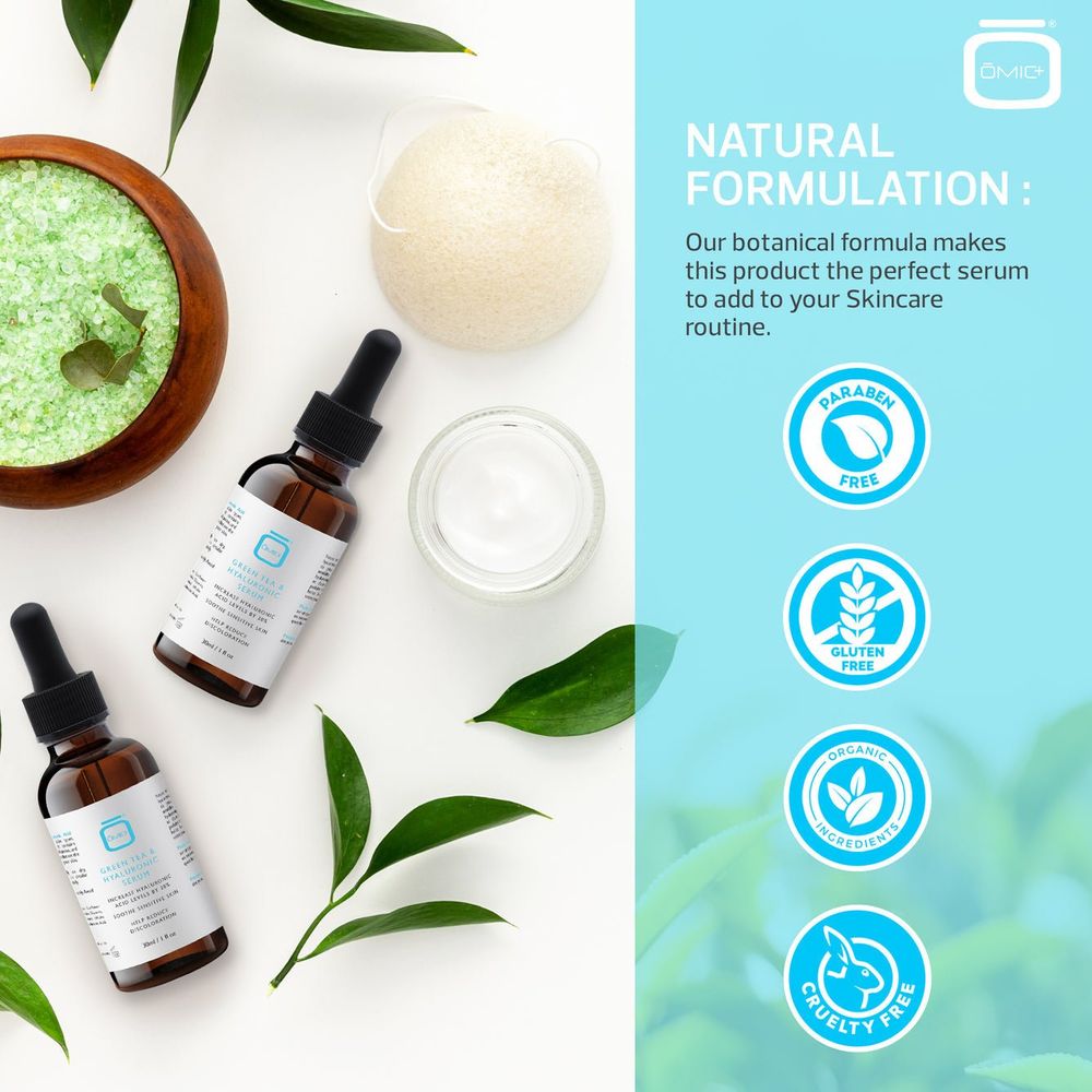 Mitchell Brands Omic+ Green Tea & Hyaluronic Serum 1oz/30ml - Beauty Exchange Beauty Supply