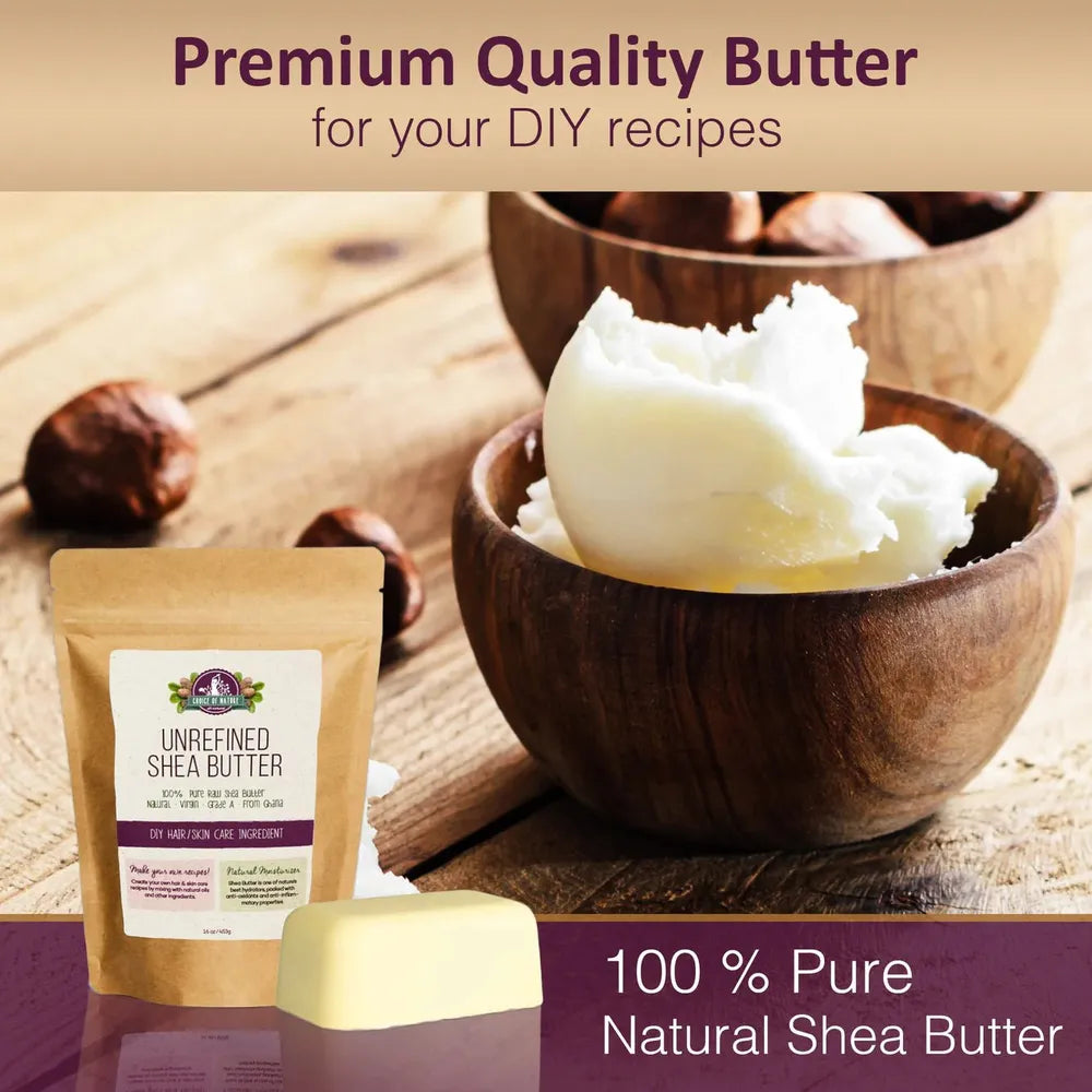 Mitchell Organics Unrefined Shea Butter Bar – 16oz Nylon Pack - Beauty Exchange Beauty Supply