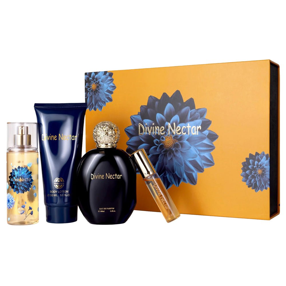 Mush Mush Divine Nectar Gift Set – Eau de Parfum, Body Mist, Body Lotion – Luxurious Fragrance Experience – Perfect Gift Set - Beauty Exchange Beauty Supply