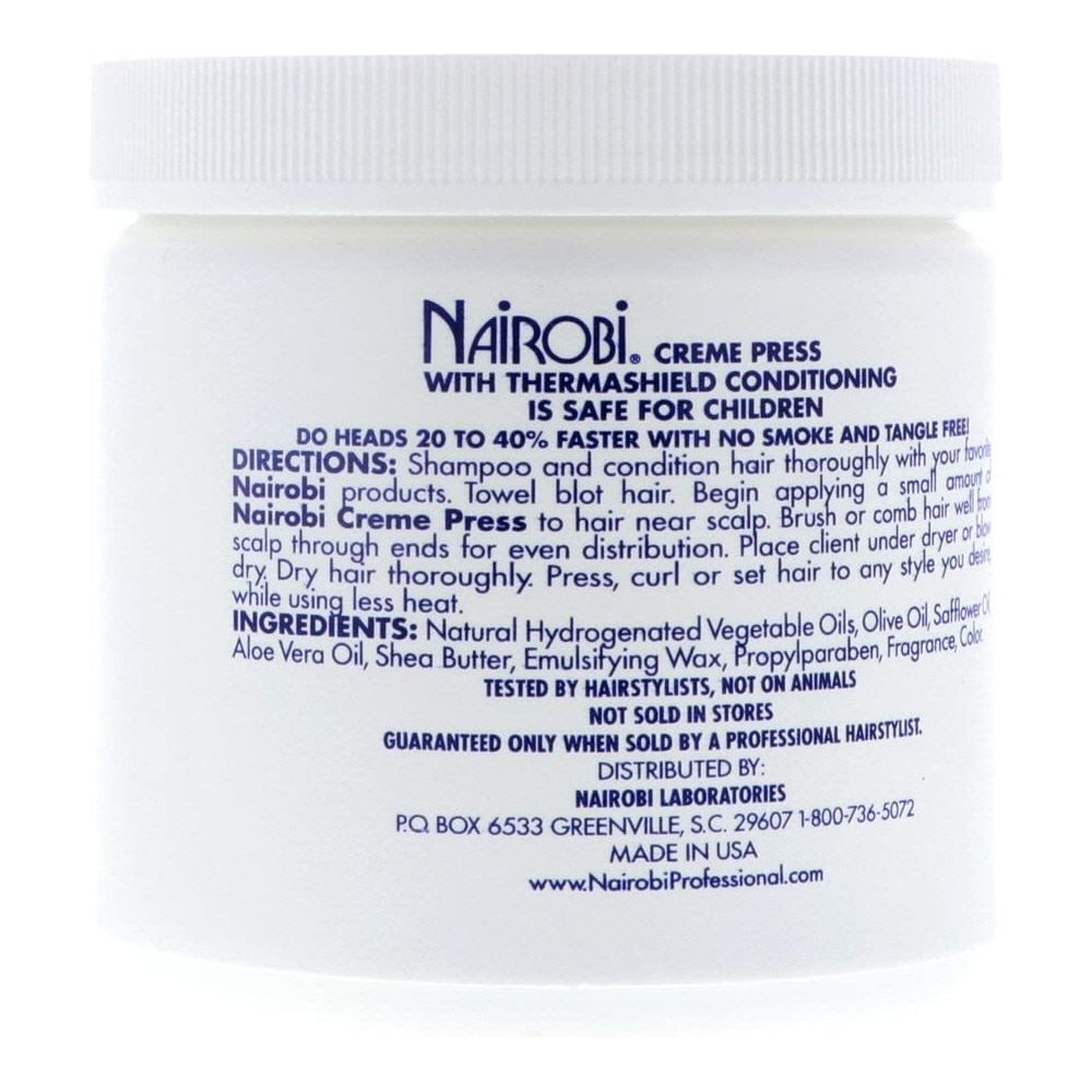 Nairobi Smokeless Detangling Creme Press 16 oz – Smooth Press, No Smoke, No Buildup - Beauty Exchange Beauty Supply