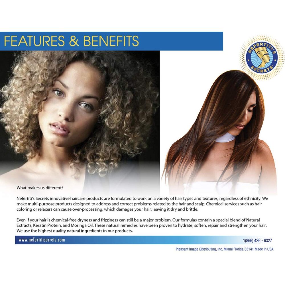 Nefertiti's Secrets Rejuvenating Treatment Conditioner – Moringa Oil & Keratin Protein for Dry & Damaged Hair – 8 oz - Beauty Exchange Beauty Supply