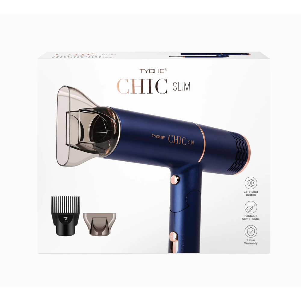Nicka K New York Chic Slim Foldable Dryer - 2 Attachments - Beauty Exchange Beauty Supply