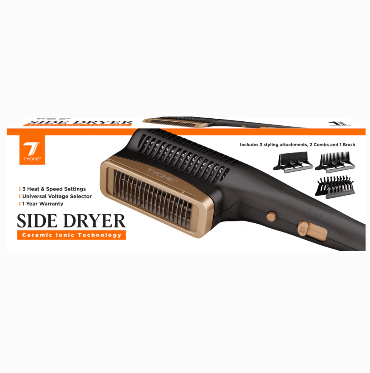 Nicka K New York Side Dryer Ceramic Ionic - 3 Attachments - Beauty Exchange Beauty Supply