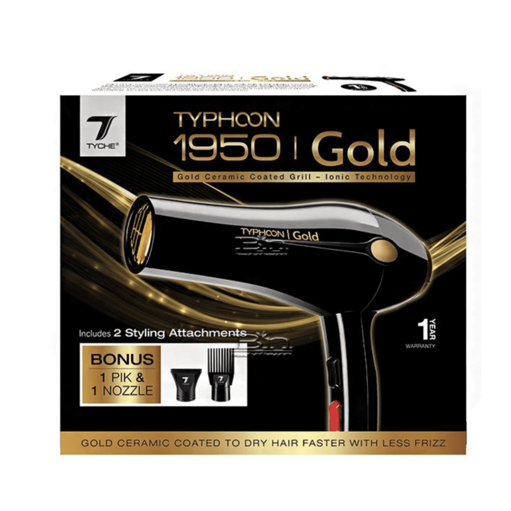 Nicka K New York Tyche Hair Dryer Typhoon - Gold - Beauty Exchange Beauty Supply