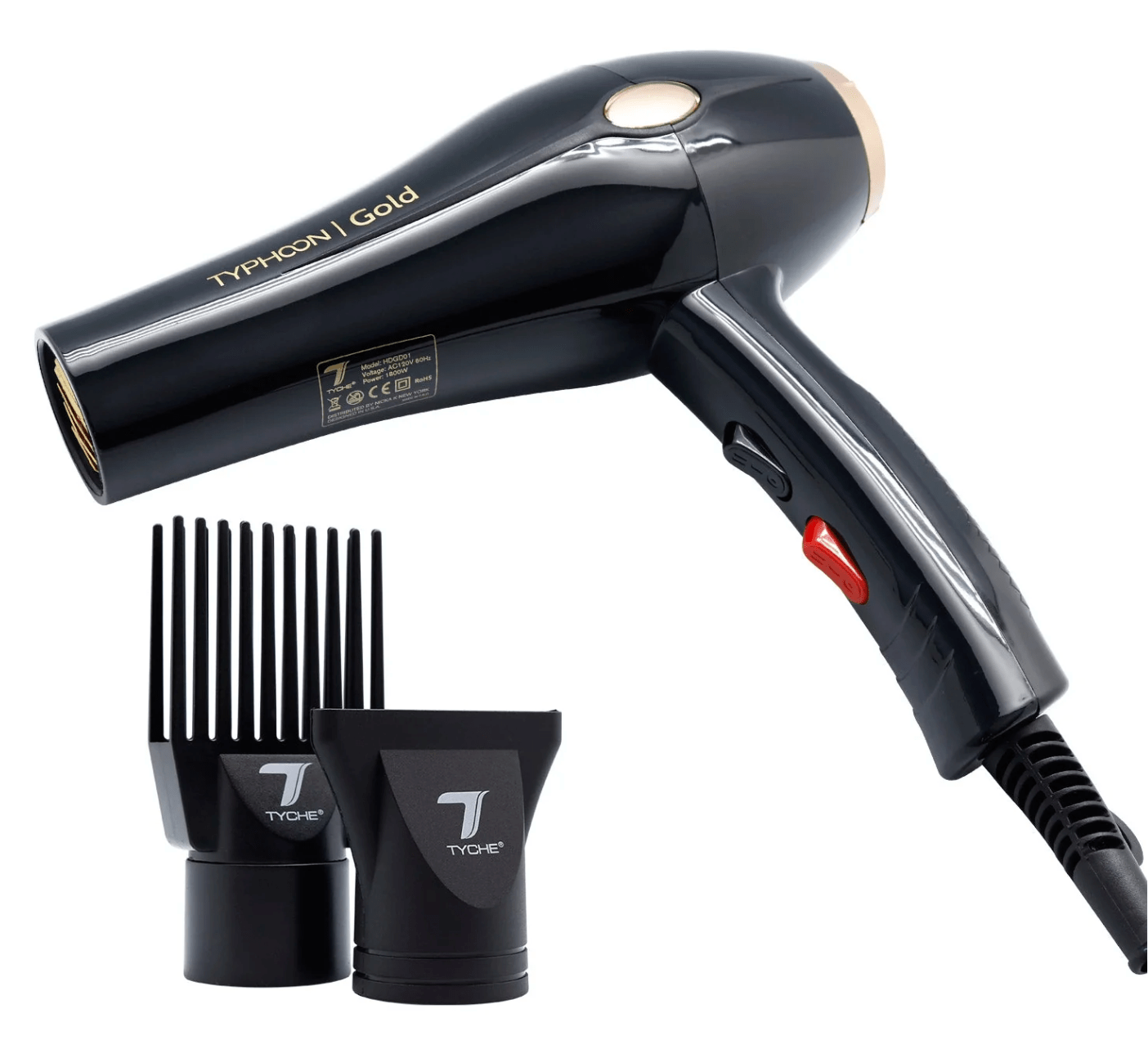 Nicka K New York Tyche Hair Dryer Typhoon - Gold - Beauty Exchange Beauty Supply