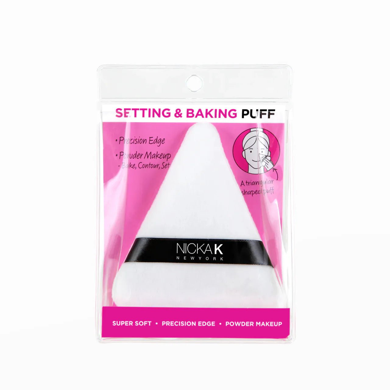 Nicka K Setting & Baking Puff – Triangle Powder - Beauty Exchange Beauty Supply