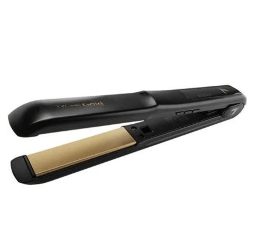 Nicka K Tyche Gold Ceramic Flat Iron – Double Coated Plates - Beauty Exchange Beauty Supply