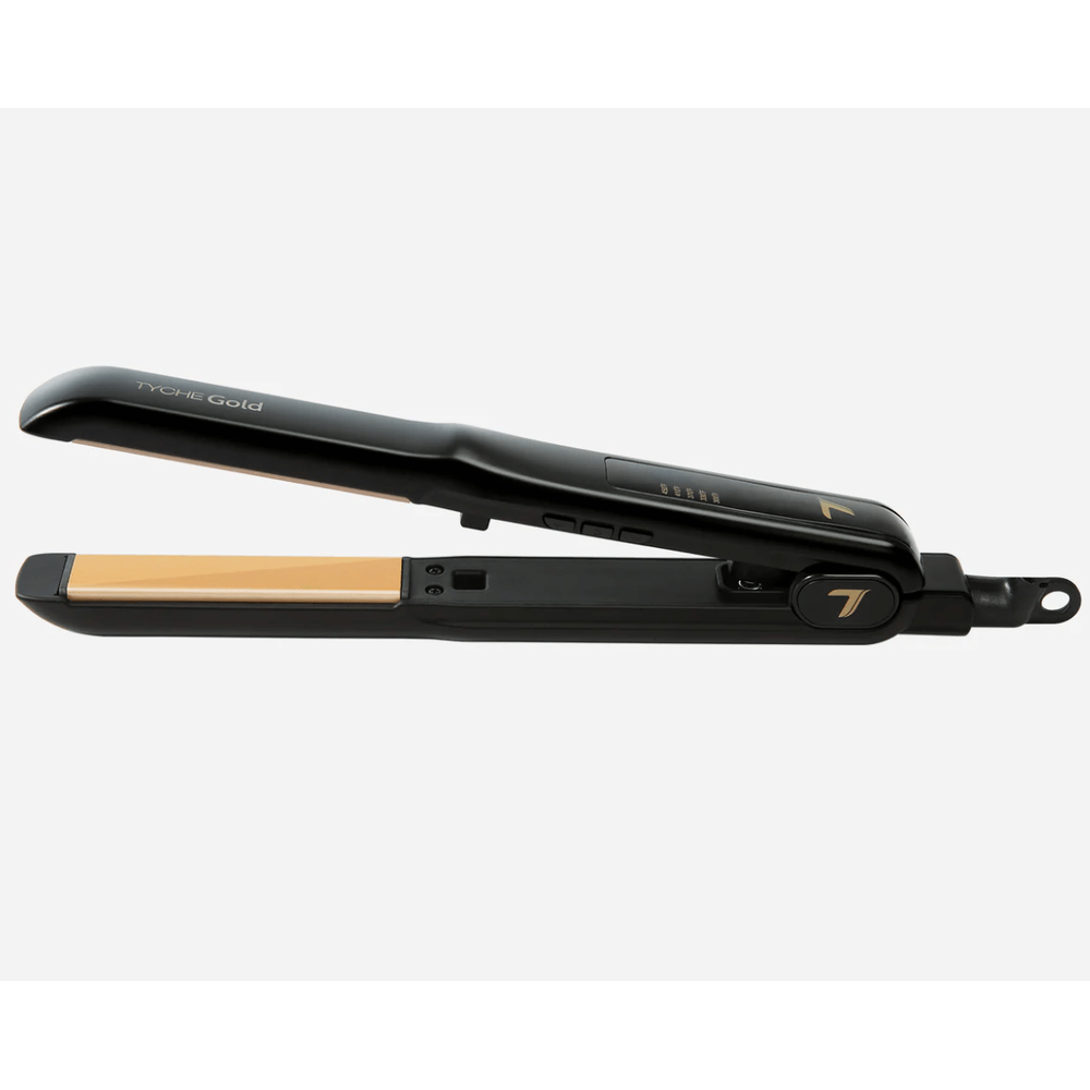 Nicka K Tyche Gold Ceramic Flat Iron – Double Coated Plates - Beauty Exchange Beauty Supply