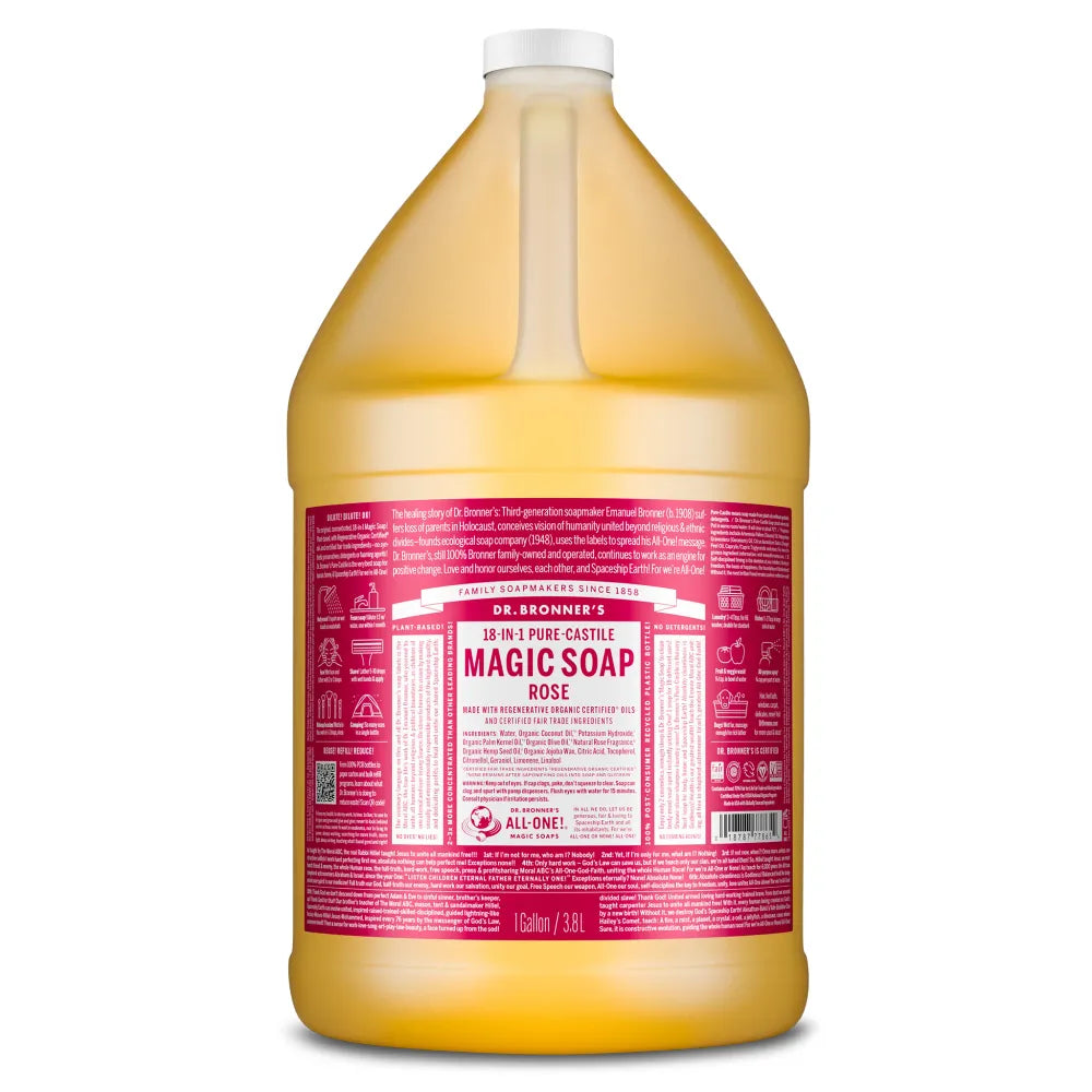 Dr. Bronner’s Pure-Castile Liquid Soap – 1 Gallon