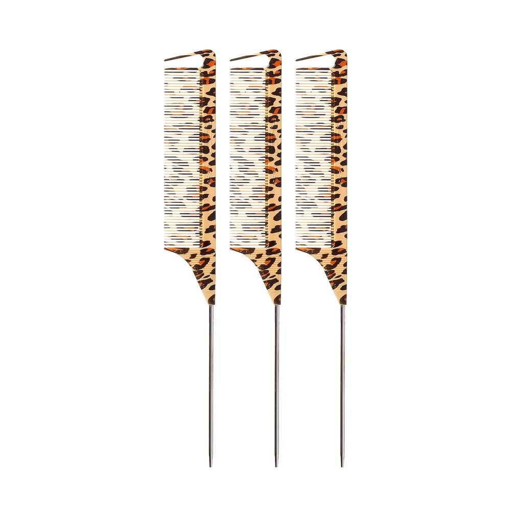 Red by Kiss Parting Pin Tail Comb – Leopard Print