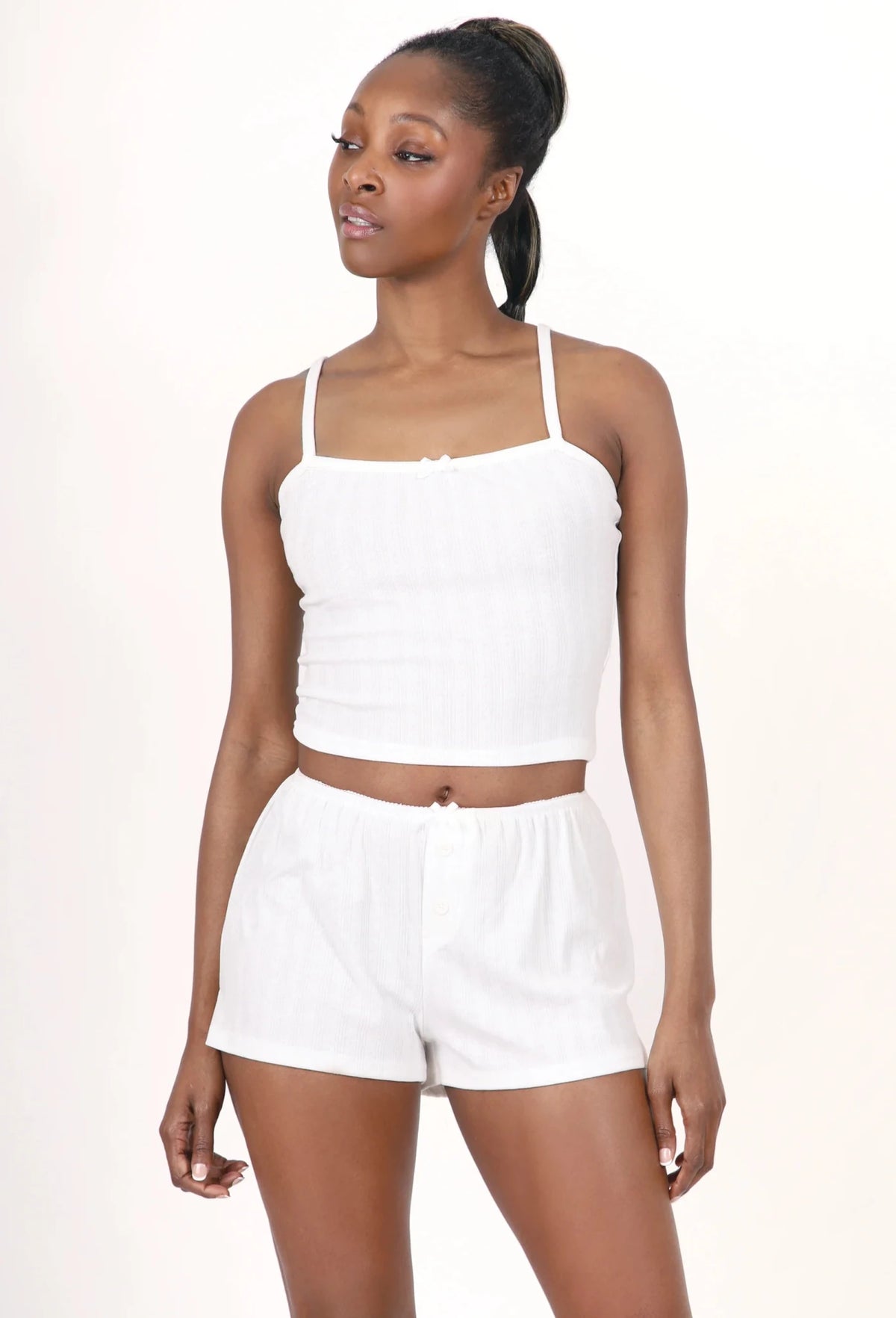 NUEE New York Crop Cami & Shorts Lounge Set - Beauty Exchange Beauty Supply