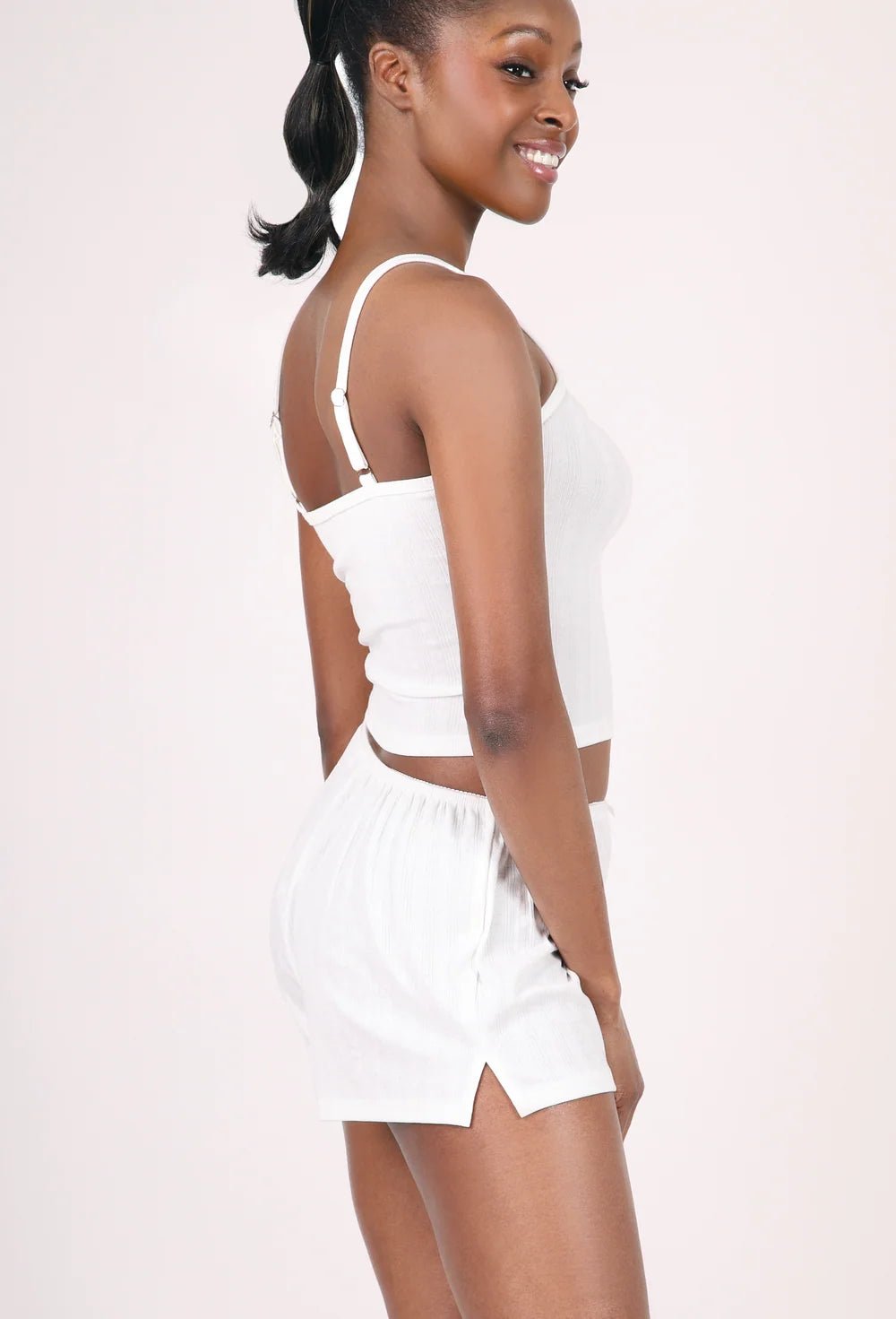 NUEE New York Crop Cami & Shorts Lounge Set - Beauty Exchange Beauty Supply