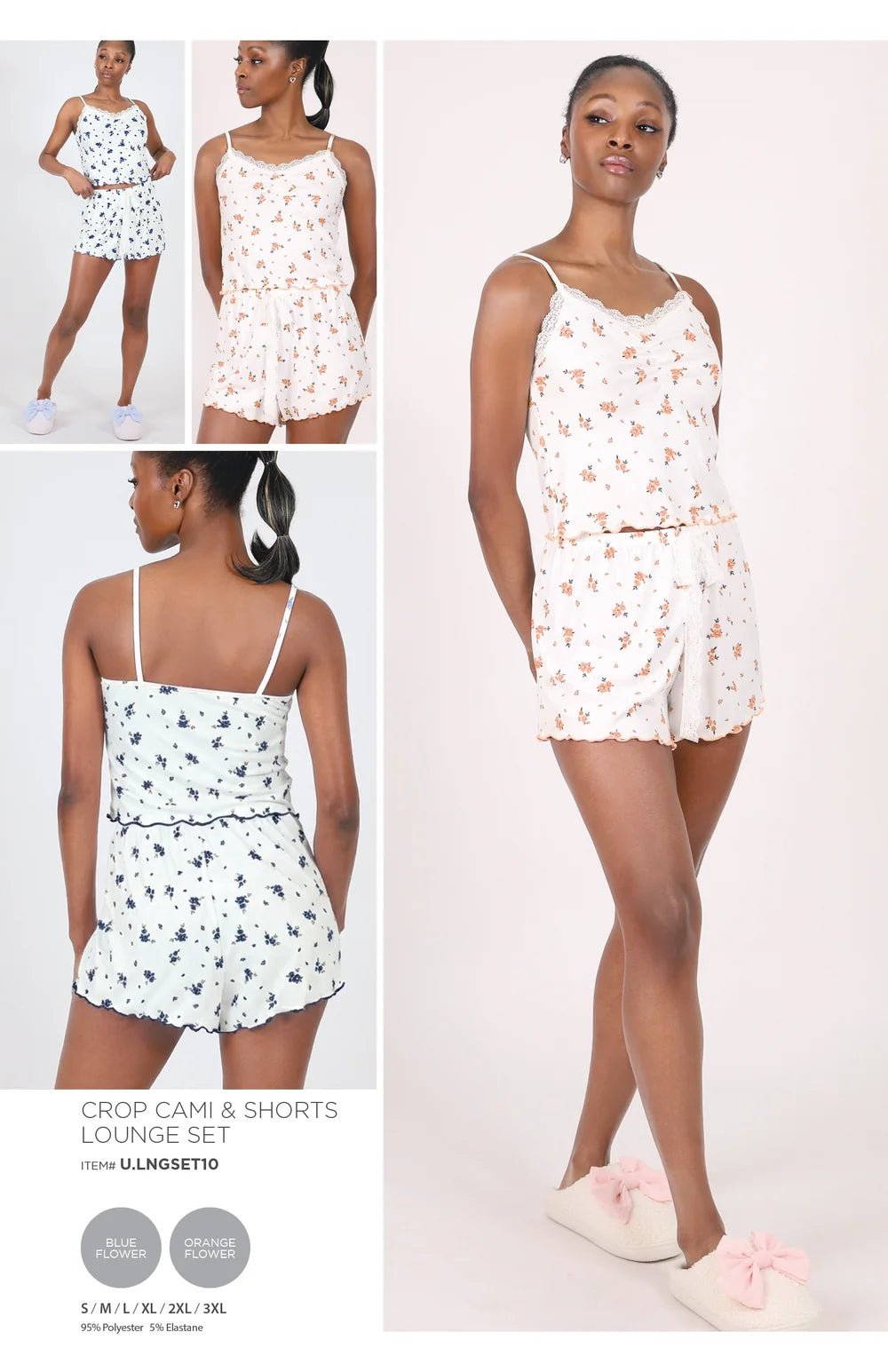 NUEE New York Crop Cami & Shorts Lounge Set - Beauty Exchange Beauty Supply