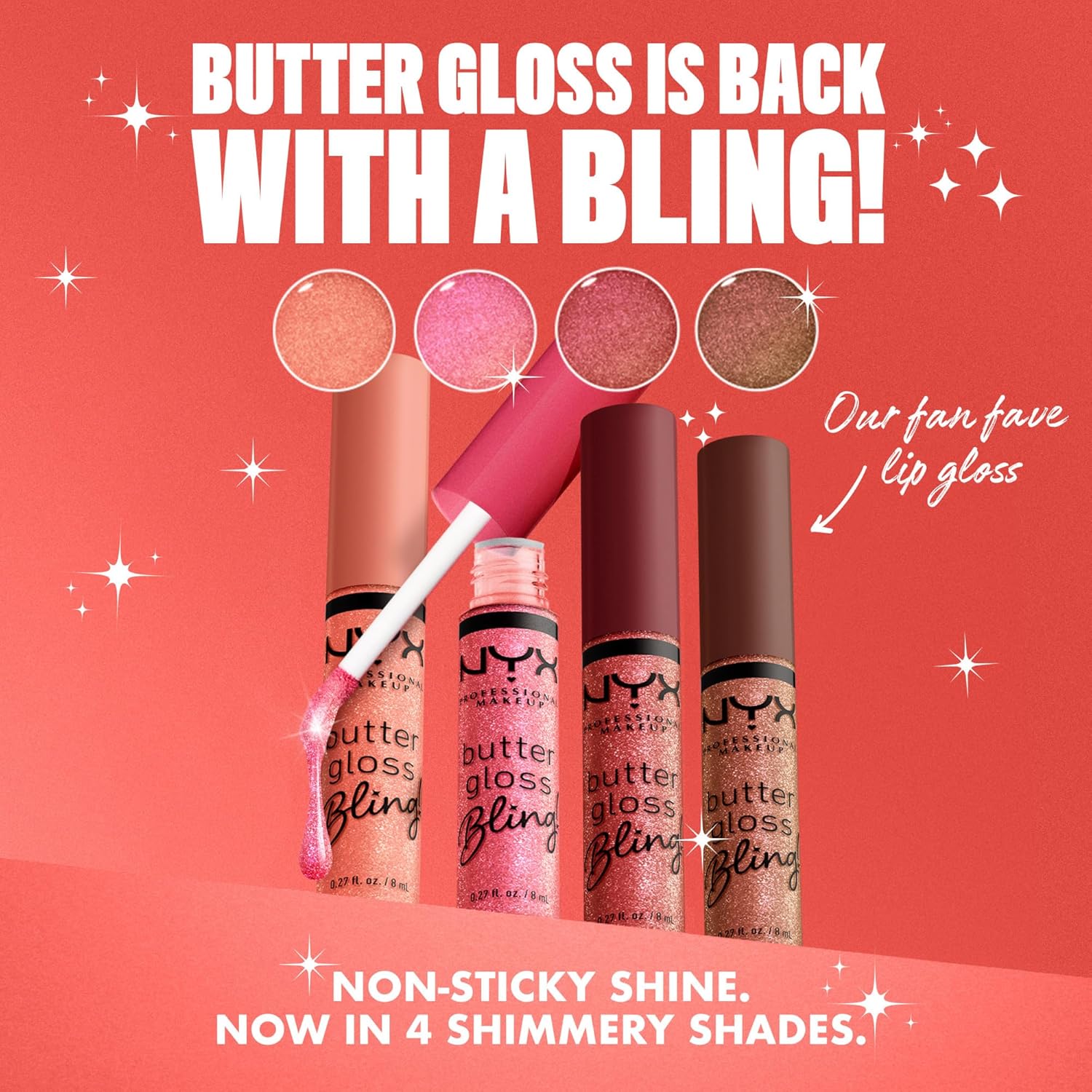 NYX Butter Gloss Sparkly – 8 Shades - Beauty Exchange Beauty Supply