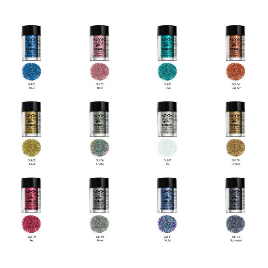 NYX Face & BodySparkle Glitter – 12 Shades - Beauty Exchange Beauty Supply