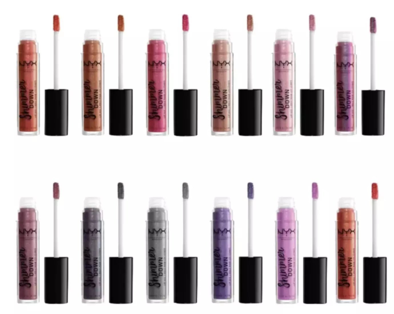 NYX Shimmer Down Lip Veil – 10 Shades - Beauty Exchange Beauty Supply