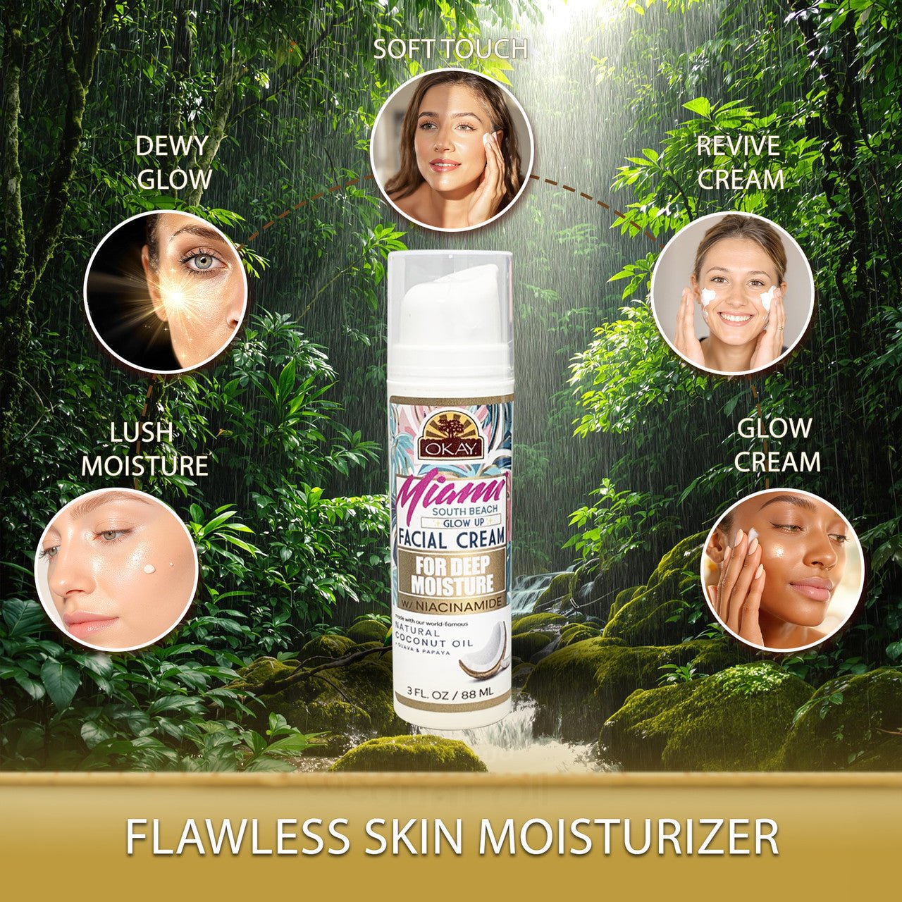 OKAY Miami South Beach Deep Moisture Facial Cream - 2 oz - Beauty Exchange Beauty Supply