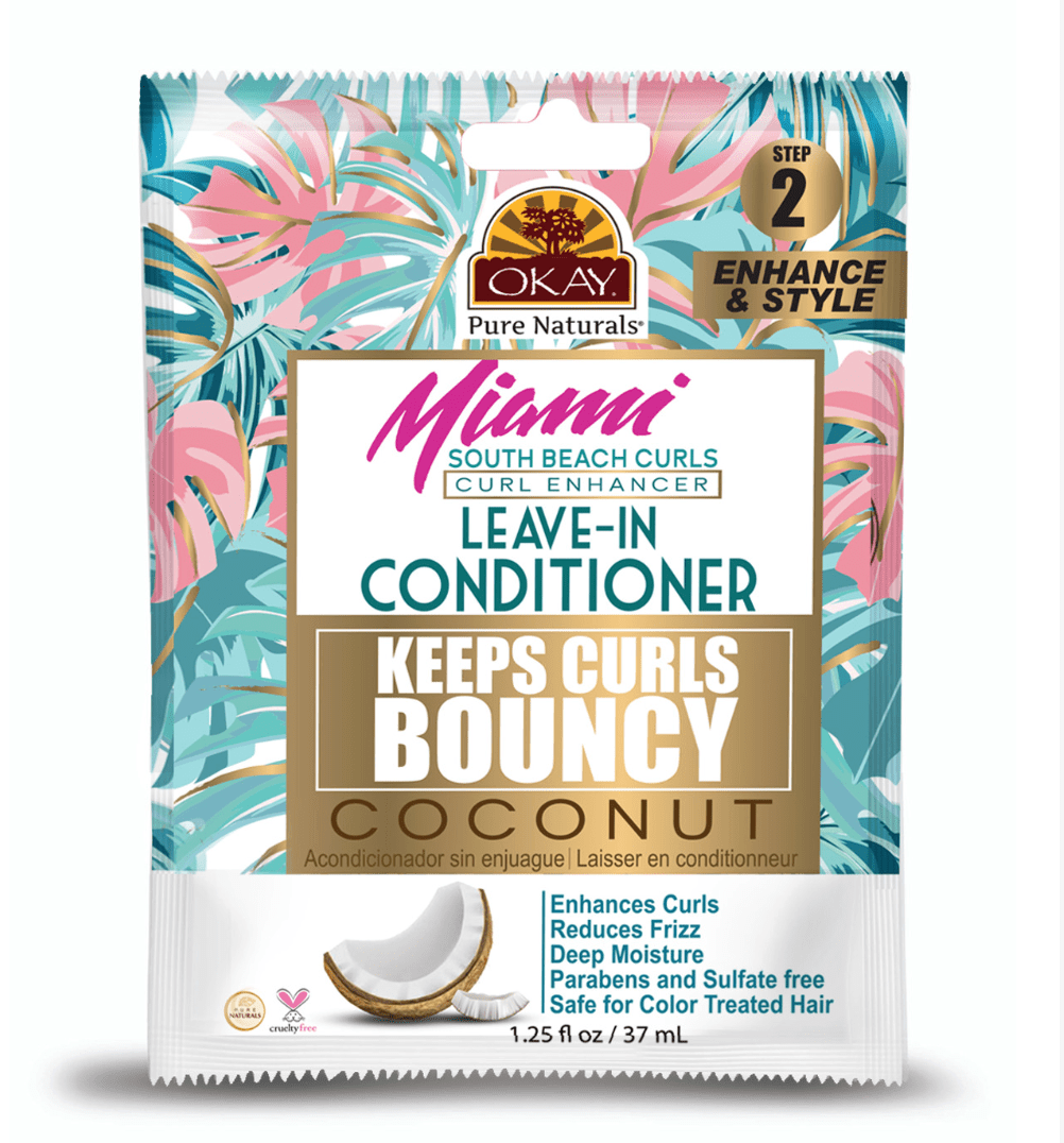 OKAY Miami South Beach Leave - In Conditioner - 1.25 oz - Beauty Exchange Beauty Supply