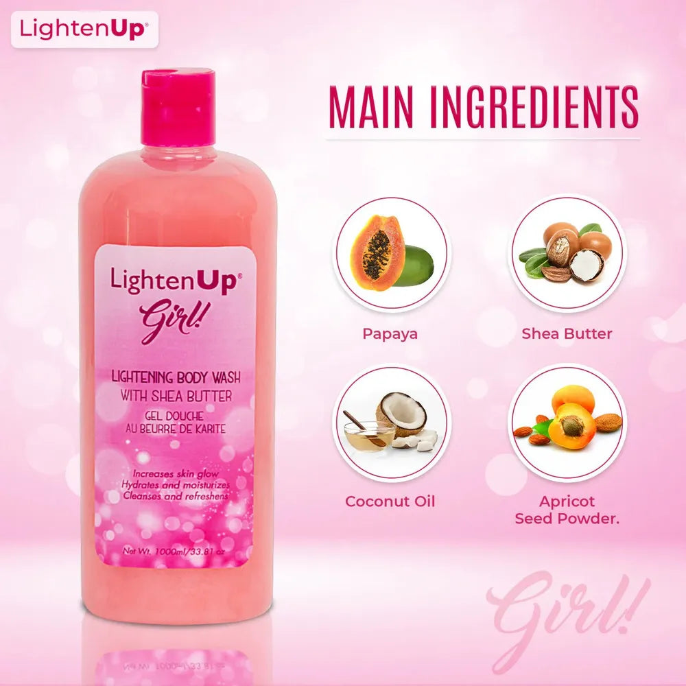 Omic LightenUp Girl! Exfoliating Shower Gel – 1000 ml - Beauty Exchange Beauty Supply