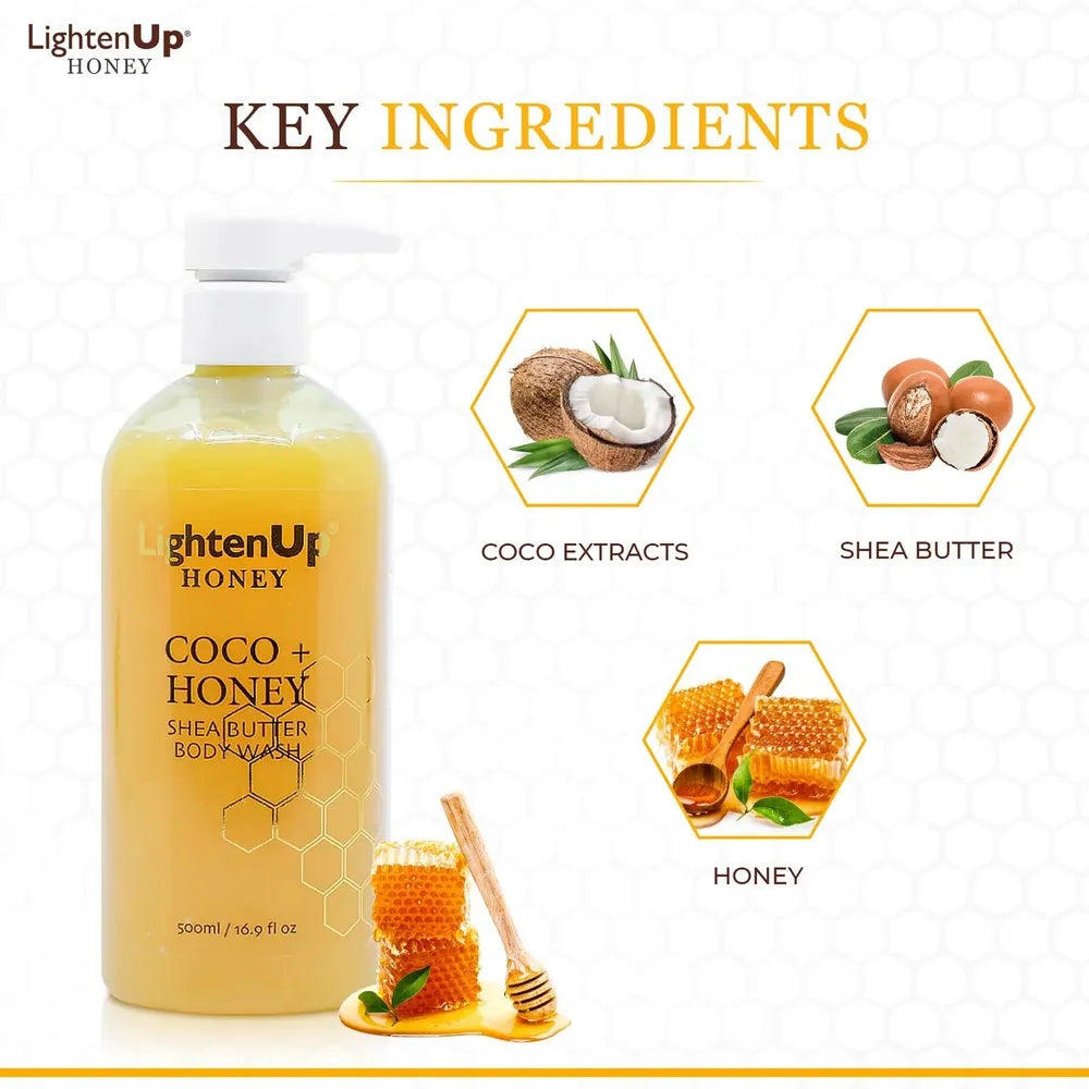 Omic LightenUp Honey Shower Gel – 500 ml - Beauty Exchange Beauty Supply