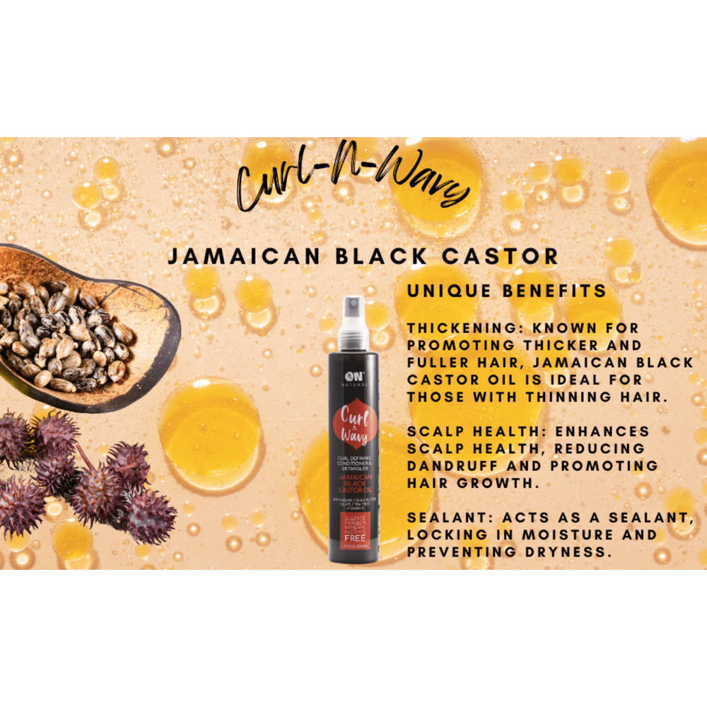 On Naturals Curl - N - Wavy Curl Defining Conditioner & Detangler – Cherry Blossom, Jamaican Black Castor Oil, Peppermint, Coconut Milk – 12 oz - Beauty Exchange Beauty Supply