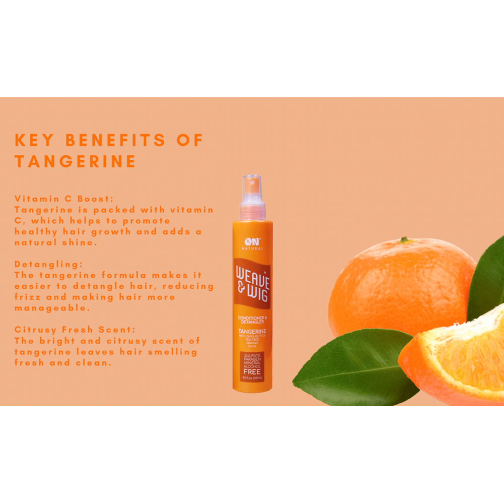 On Organic Premium Oil - Free Weave & Wig Spray – Pomegranate, Tangerine, Coco Lime – 8 fl oz - Beauty Exchange Beauty Supply