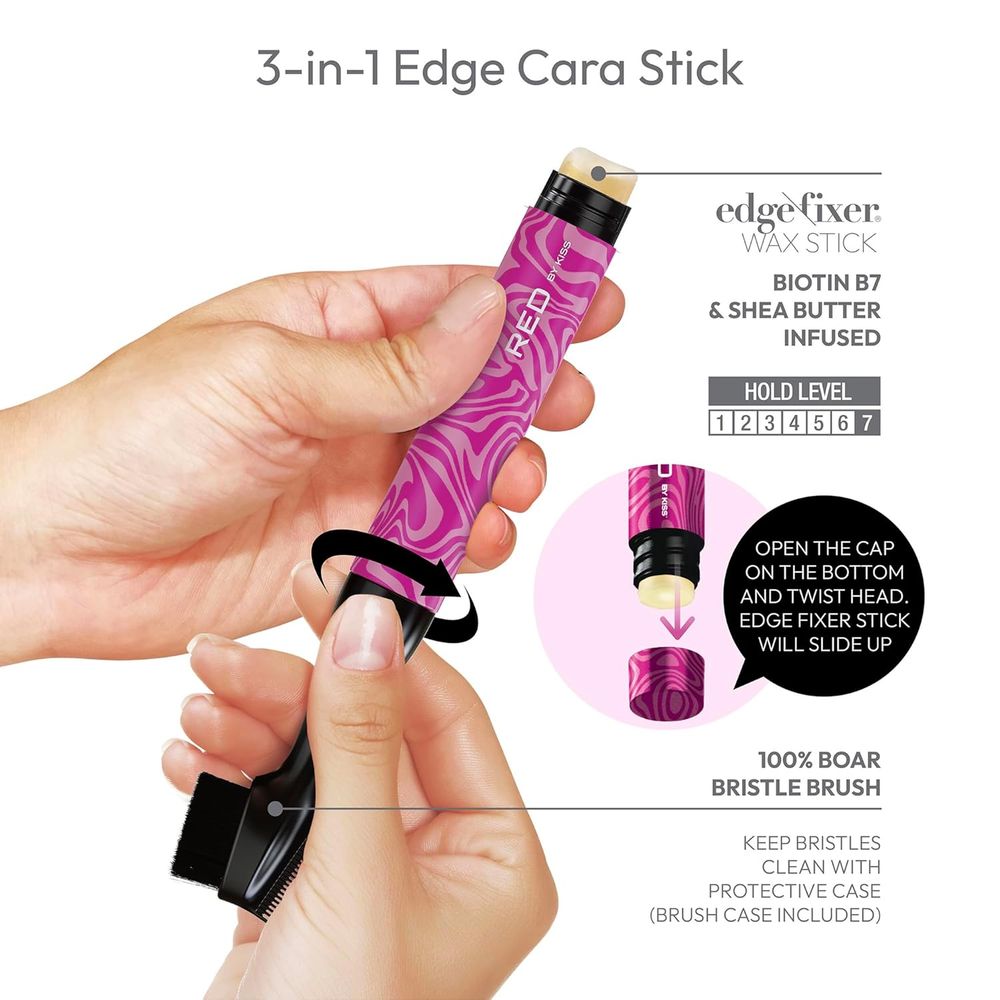 Red by Kiss Sweet Peach Edge Brush + Edge Fixer