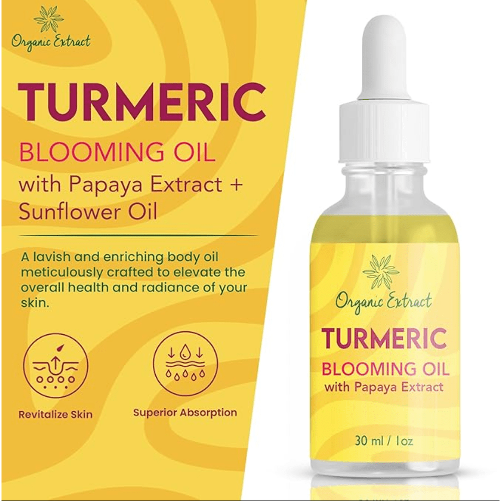 Organic Extract Turmeric Blooming Oil - 1oz - Beauty Exchange Beauty Supply
