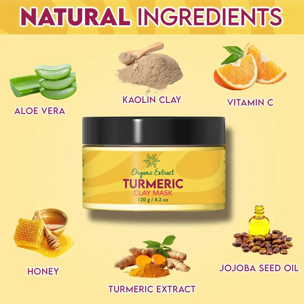 Organic Extract Turmeric Clay Mask - 120 g - Beauty Exchange Beauty Supply
