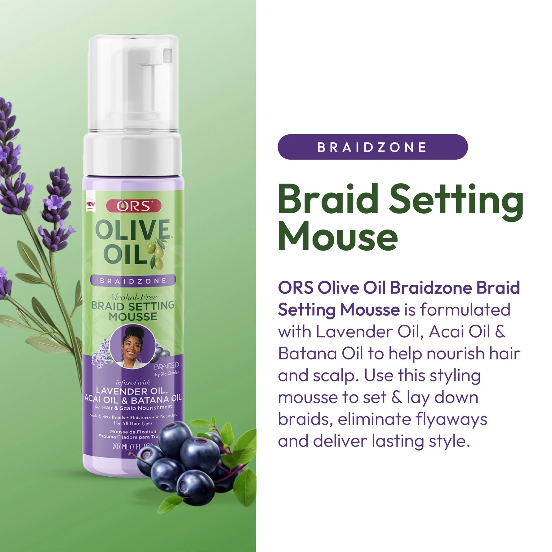 ORS Olive Oil Braidzone Braid Setting Mousse - 7oz - Beauty Exchange Beauty Supply