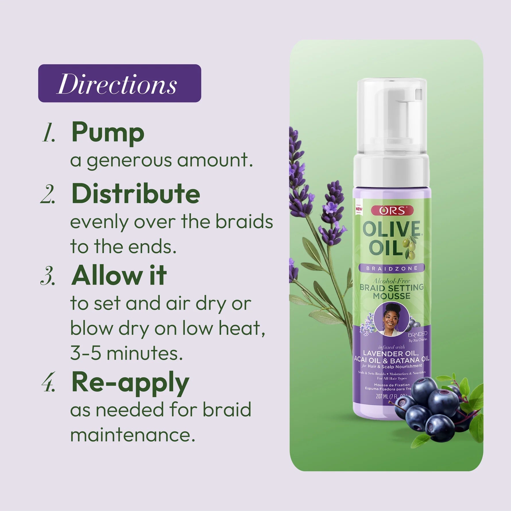 ORS Olive Oil Braidzone Braid Setting Mousse - 7oz - Beauty Exchange Beauty Supply