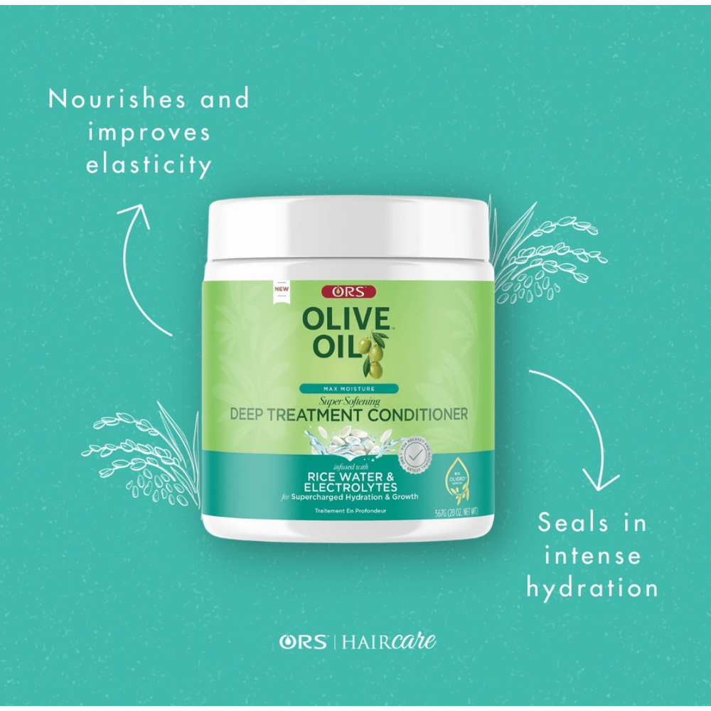 ORS Olive Oil Max Moisture Super Softening Deep Treatment Conditioner – 20 oz - Beauty Exchange Beauty Supply